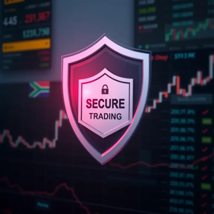 Illustration showing secure trading with a shield symbol, highlighting regulation and safe investment practices