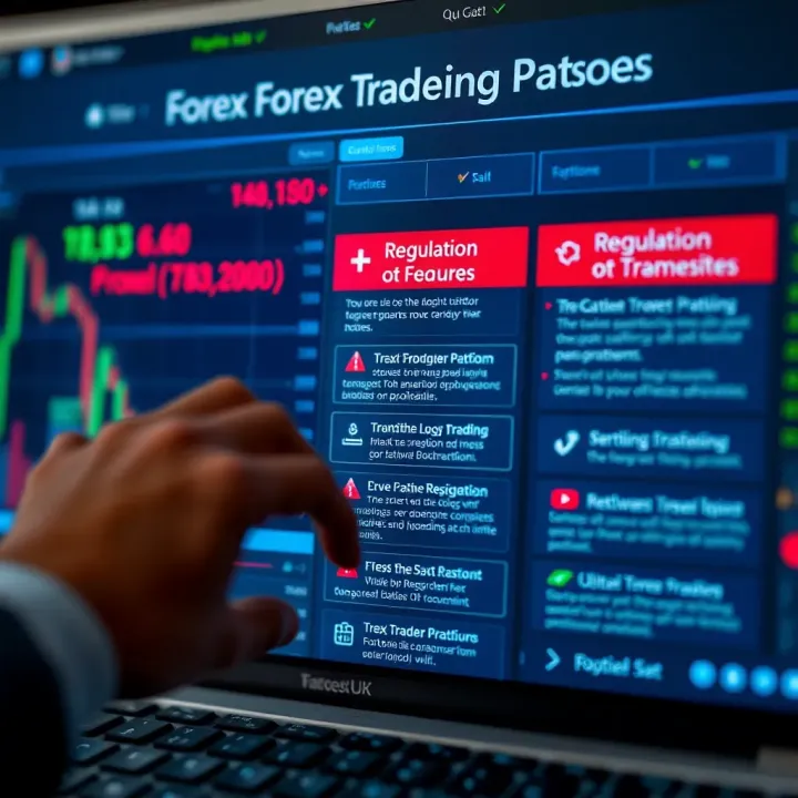 Graph showing forex trading platform features like regulation, fees, and usability