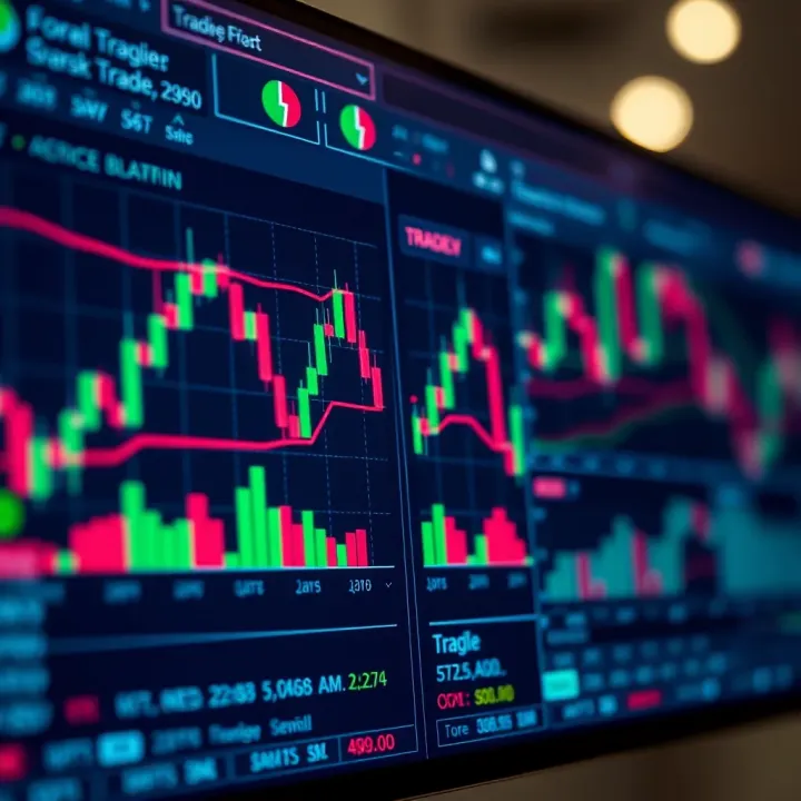 Overview of forex trading platform interface featuring charts and currency pairs