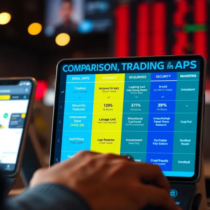 Comparison of Trading Apps for South African Investors Comparison chart illustrating different trading apps based on fees, security features, and investment options