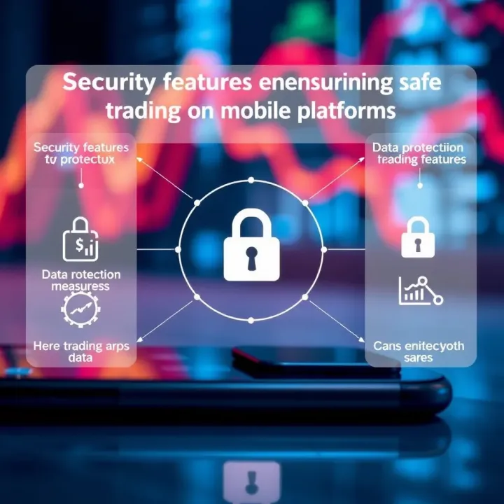 Security Features Ensuring Safe Trading on Mobile Platforms Graphic highlighting security features and data protection measures for safe trading on mobile platforms
