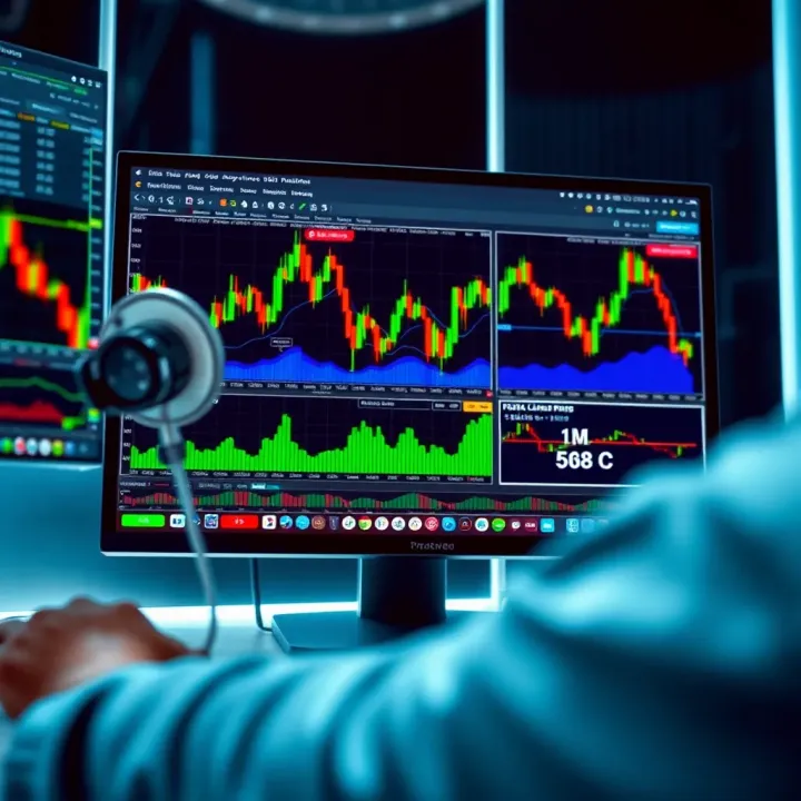 Overview of various forex trading platform features displayed on a computer screen with charts and trading tools