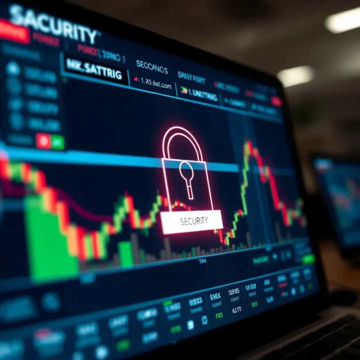 Security Considerations for Forex Trading Platforms Secure login interface depicting security measures for online forex trading in South Africa