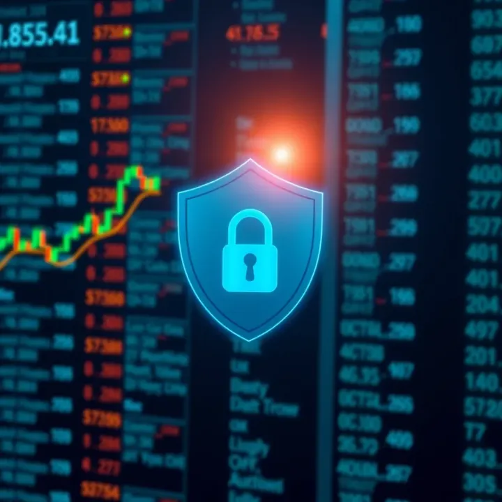 Security Measures in Free Forex Trading Applications for South African Traders Security shield icon with digital background symbolizing protection in mobile forex trading