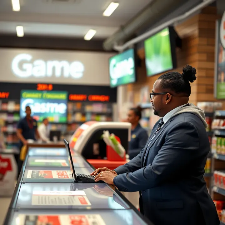 Customer service desk inside Cresta Game Store showing staff ready to assist shoppers