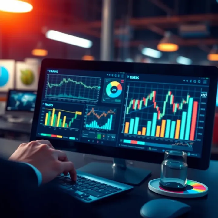 Visualization of risk management strategies with charts, graphs, and technology tools