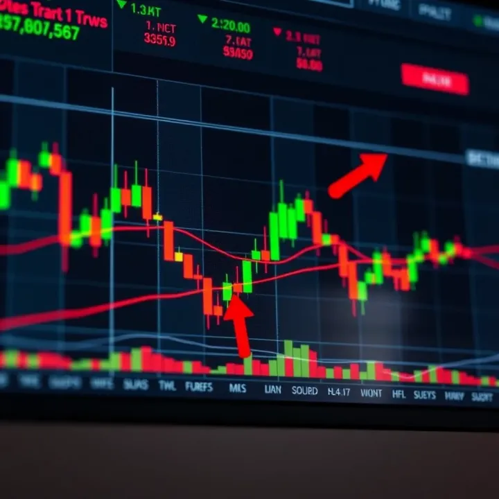Forex chart highlighting breakout zones with arrows indicating price movement beyond resistance and support levels
