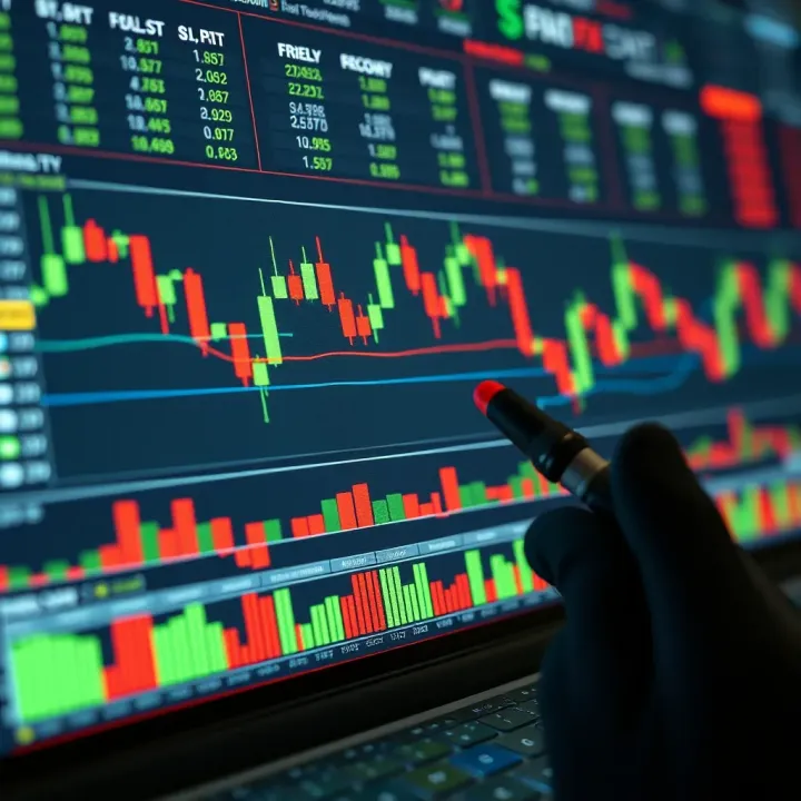 Detailed chart showing forex trading strategies and market trends