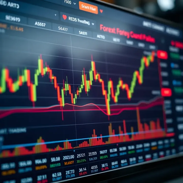 User interface showing real-time forex trading charts with various currency pairs active