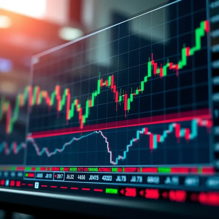 Graph showing stock price movements with highlighted swings indicating potential trade opportunities