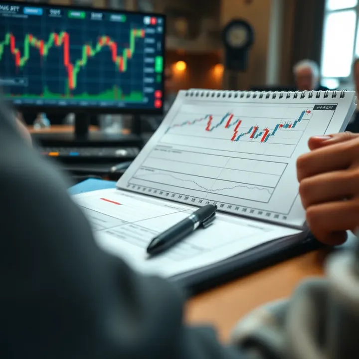 Essential Learning Materials for Forex Trading Seminars Close-up of trading charts and notes taken during a forex seminar highlighting key concepts