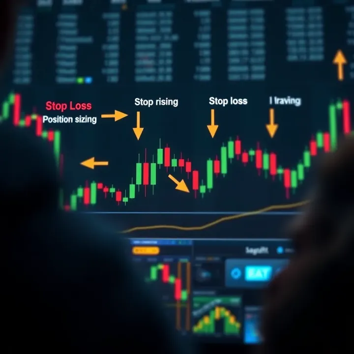 Risk Management Strategies in Forex Trading Diagram illustrating risk management strategies including stop loss and position sizing