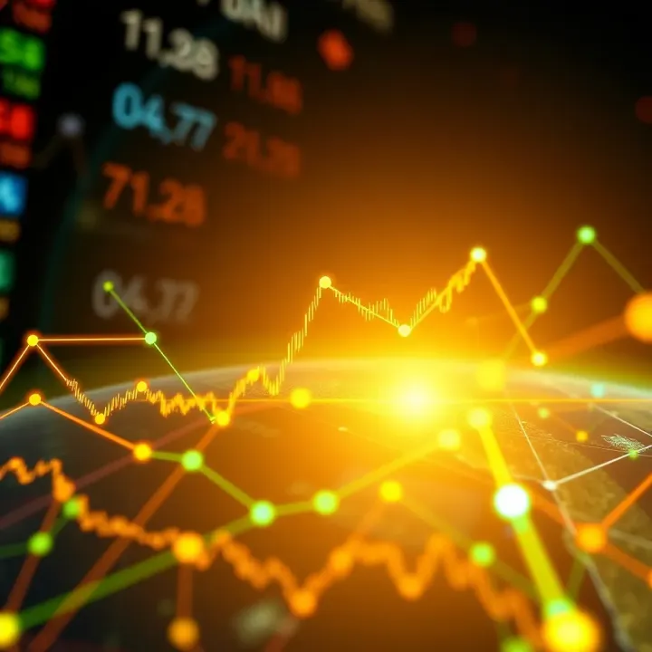 Global Financial Market Connectivity and Forex Trading Concepts Digital representation of global financial market connectivity and forex trading icons
