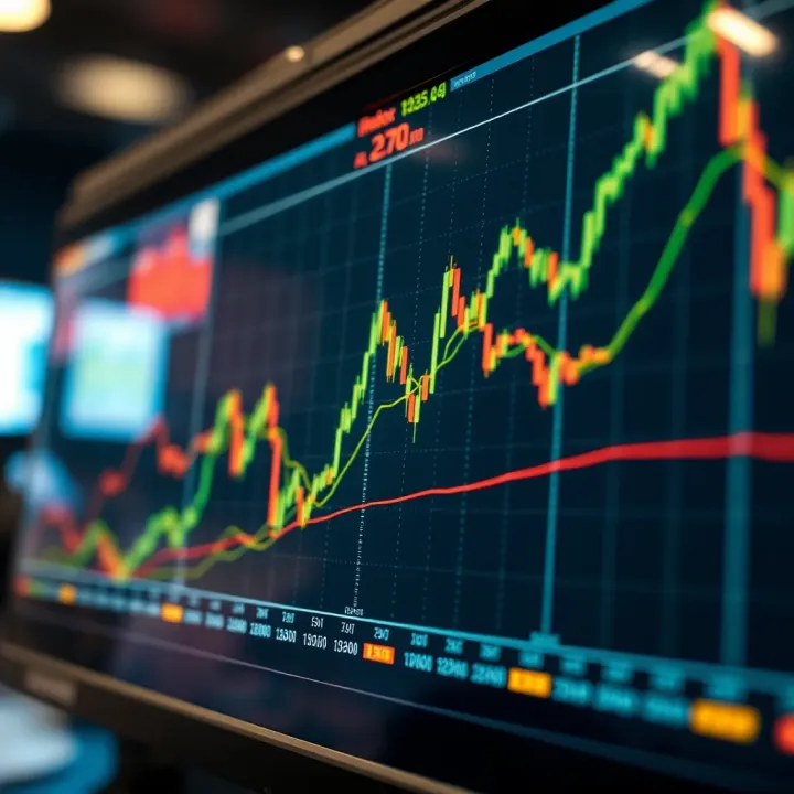 Graph illustrating key economic indicators affecting forex market trends