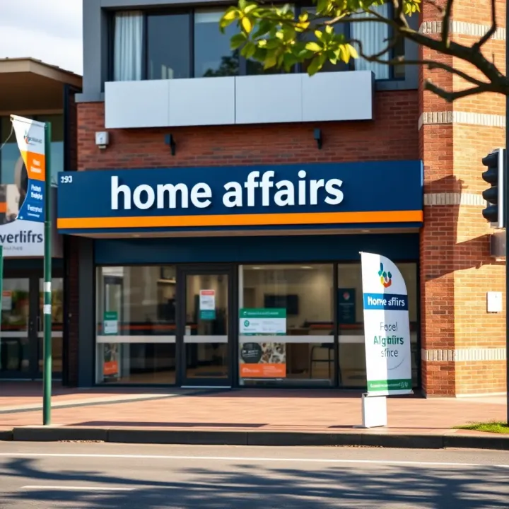 Exterior view of the Home Affairs office building in Alberton during daytime