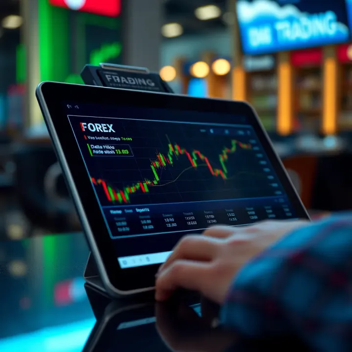 Accessing Reliable Forex Trading PDFs for South African Market Digital device displaying a curated list of top forex trading PDFs suitable for South African traders
