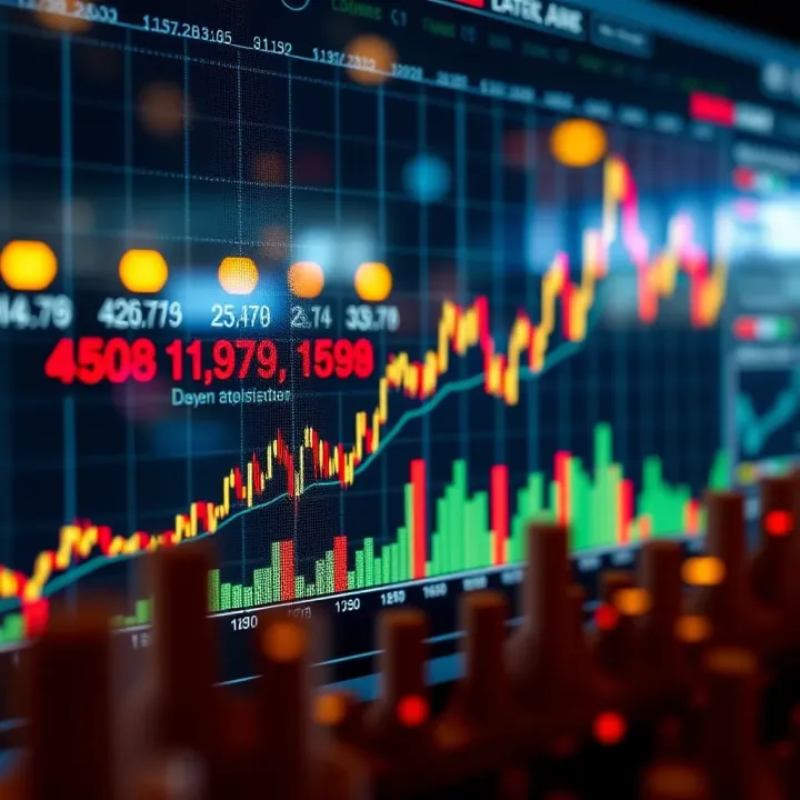 Forex Trading Strategies and Market Trend Analysis Graph showing upward and downward trends illustrating forex trading strategies and market analysis