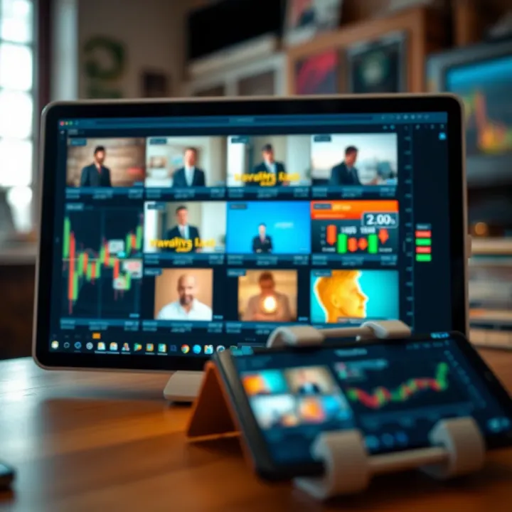 Exploring Forex Trading Educational Videos for Skill Development Collection of various forex trading tutorial videos displayed on a digital device interface