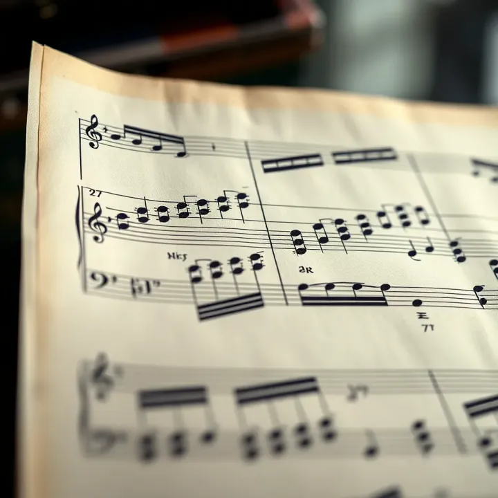 Visual Representation of Binary Form Structure in Music Musical score showing two distinct sections representing binary form structure
