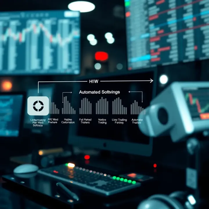 Diagram illustrating how automated trading software executes decisions based on market data