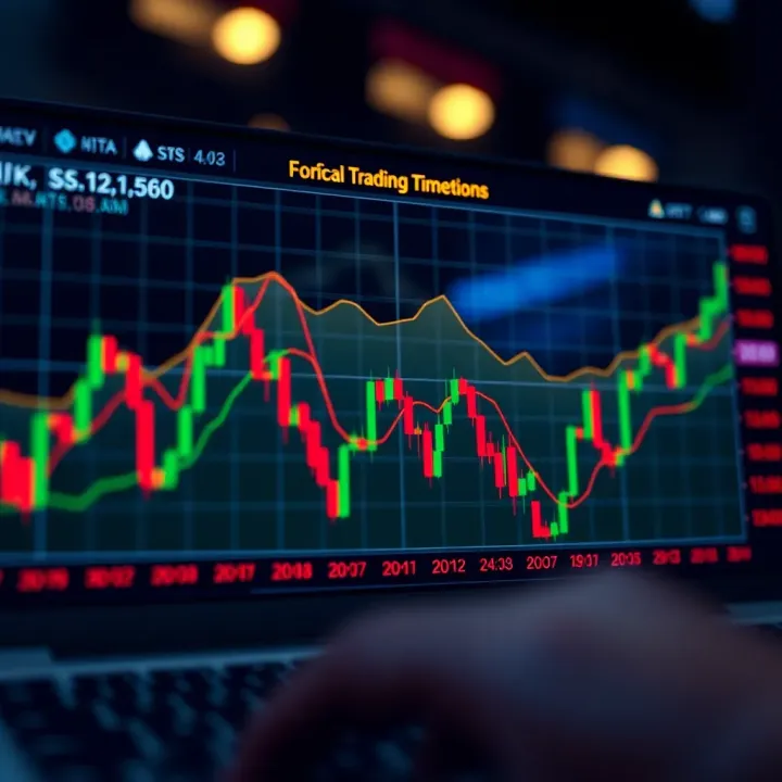 Overlapping Forex Trading Sessions and Optimal Trading Times Chart illustrating overlapping forex sessions with peak trading times and volatility
