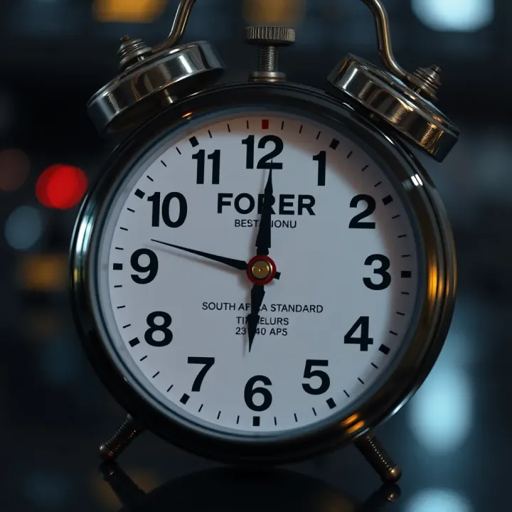 South African Standard Time Impact on Forex Trading Hours Clock showing South African Standard Time with forex market opening hours