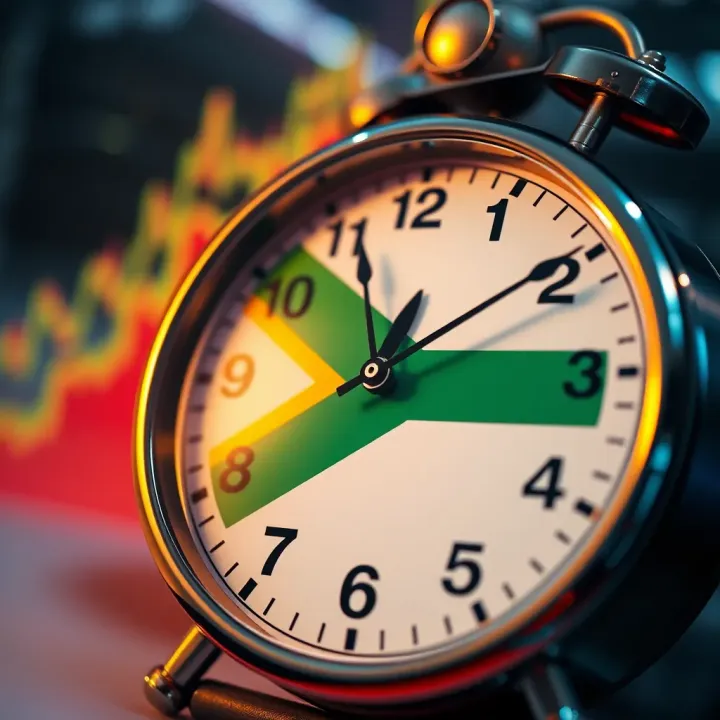 Optimal Forex Trading Hours for South African Traders Clock showing optimal forex trading hours aligned with South African time zone