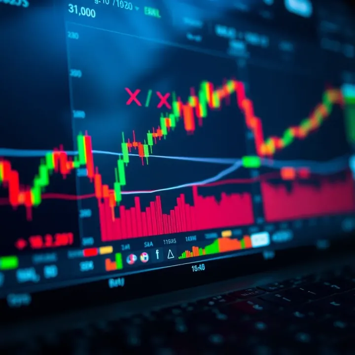 Forex Trading Platform with Currency Pairs and Market Data Forex trading platform interface showing currency pairs and market charts