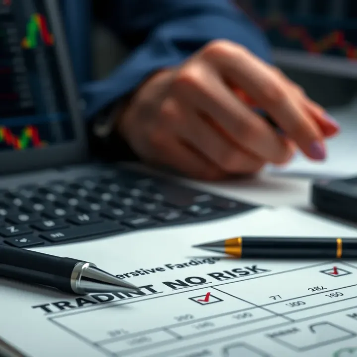 Checklist highlighting key strategies and risk management techniques for binary options traders