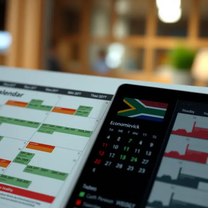 Calendar highlighting key economic events and data releases relevant to South African investors