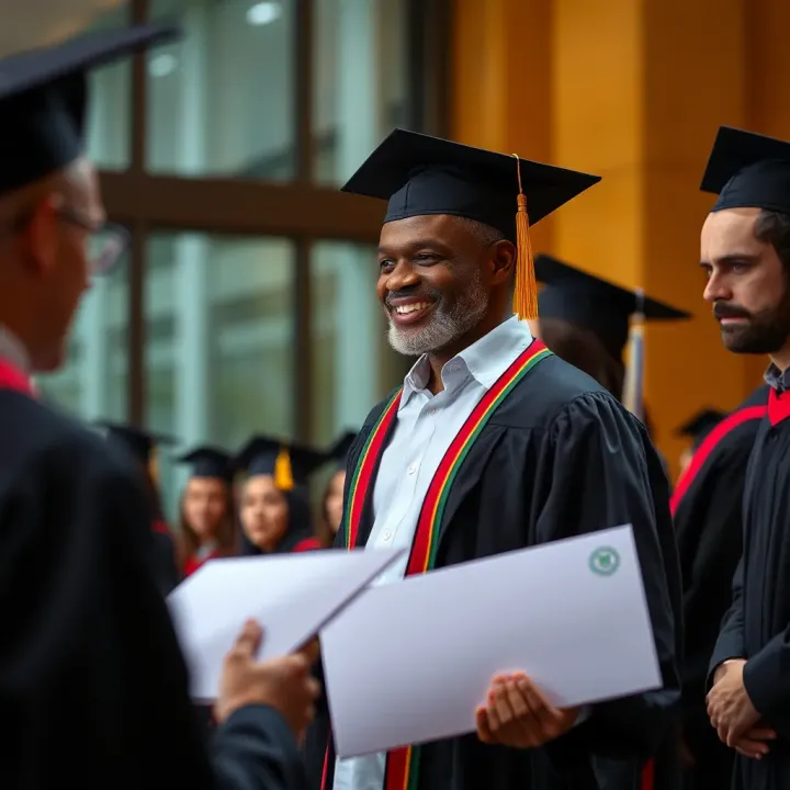 Career Opportunities After Completing Risk Management Studies Graduate receiving diploma at ceremony with academic attire